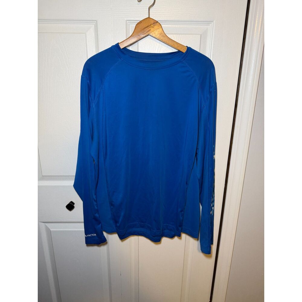 Habit Solar-Factor UPF 40+ Blue Performance Fishing Shirt Men's XL